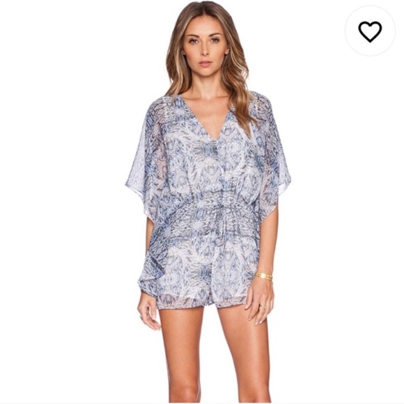 BCBG Paisley Blue Romper - Picture 1 of 6